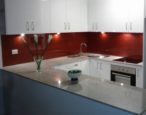 Coloured Kitchen Splashback